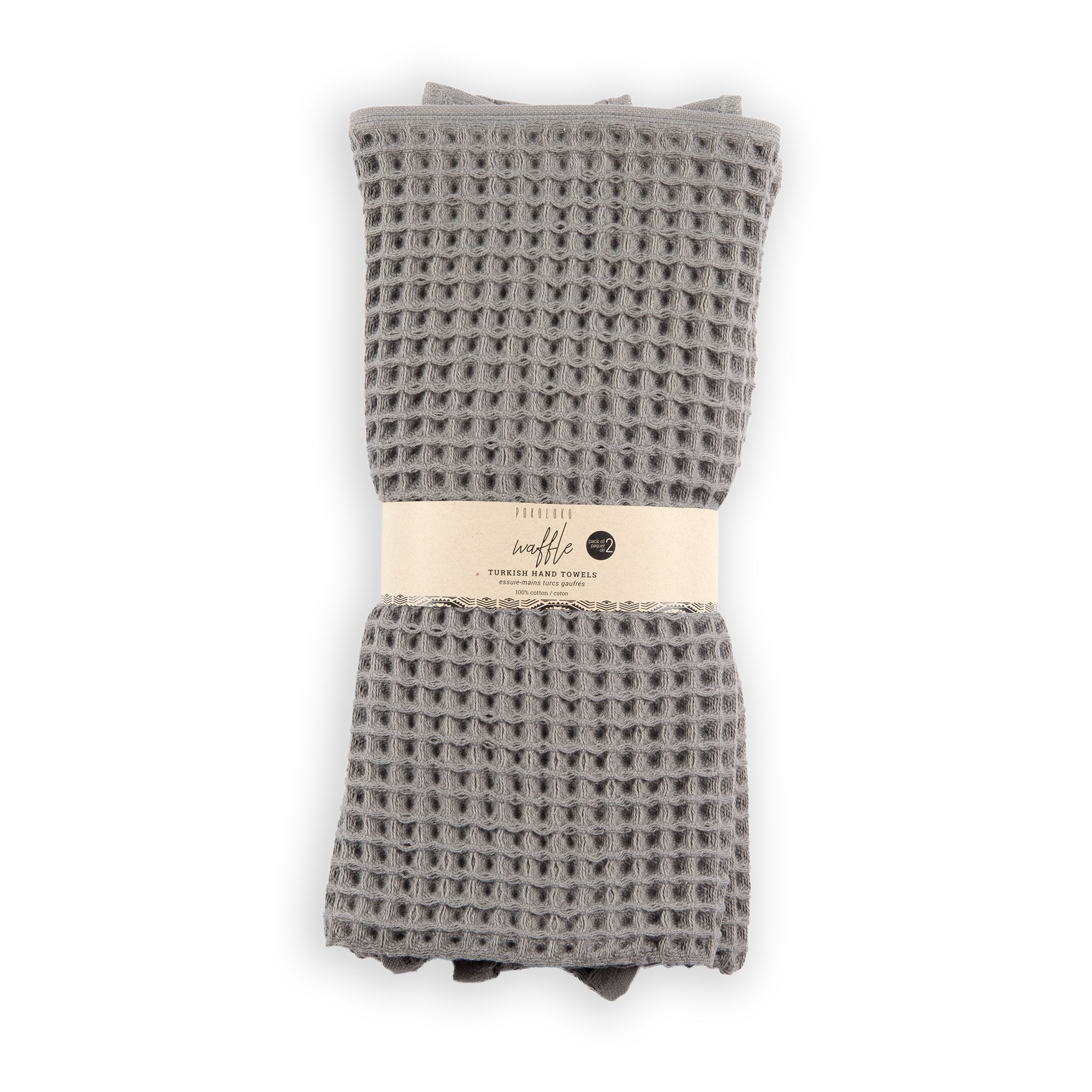 Waffle Hand Towel - Dark Grey - Kelly's Flowers & Gift Boutique